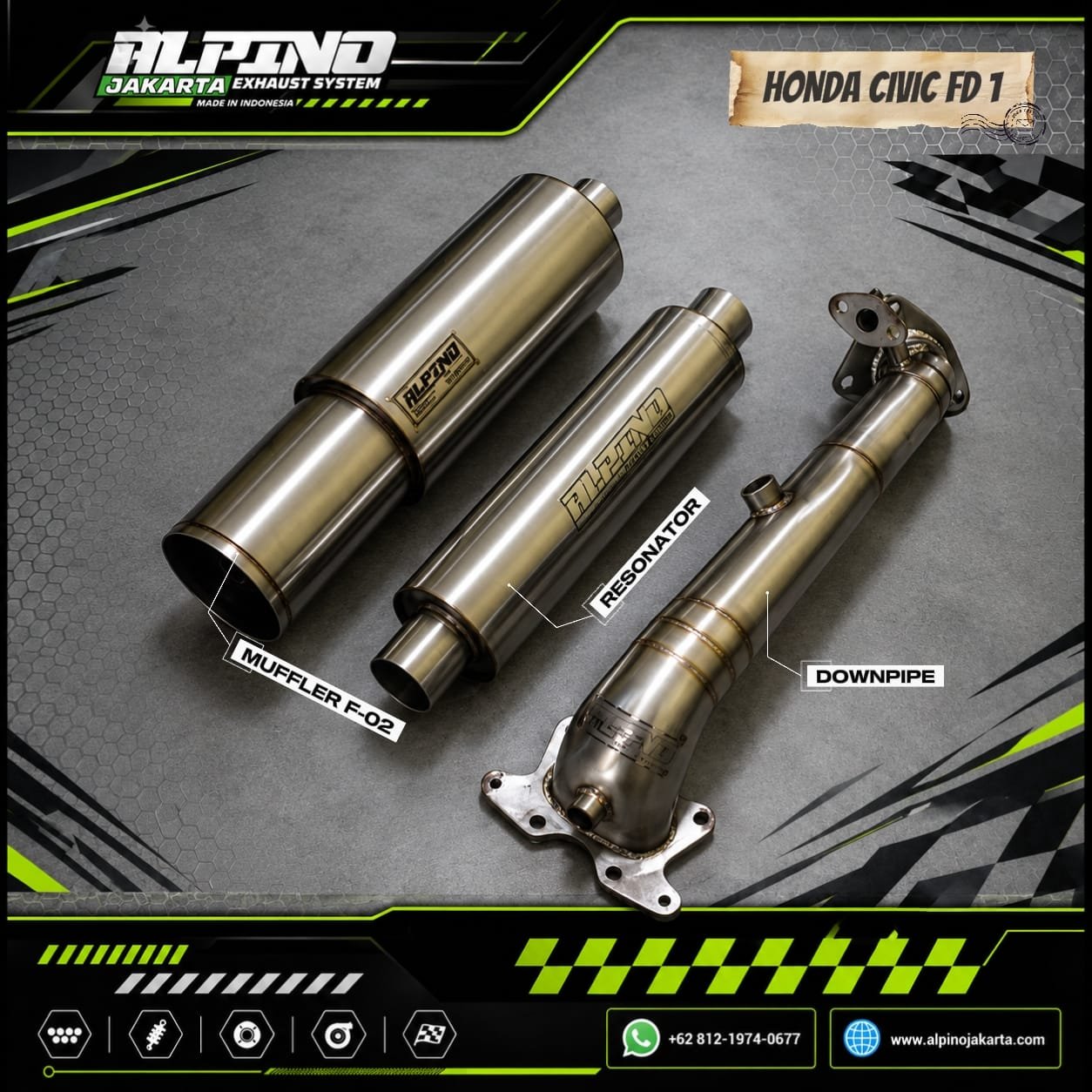 Knalpot CIVIC fd1